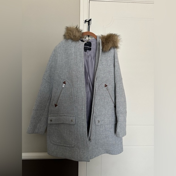 J. Crew Jackets & Blazers - Jcrew Stadium Nello Gori Coat with faux fur hood